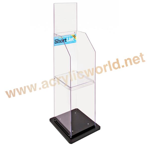 floor standing acrylic display shelf